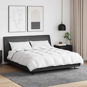 vidaXL Χειμερινό Παπλωματοθήκη με μαξιλάρι 3 pcs Λευκό Φτέρος