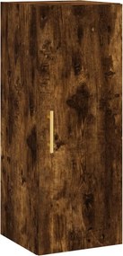 vidaXL Ντουλάπι Τοίχου Καπνιστή Δρυς 34,5 x 34 x 90 εκ.