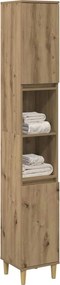 vidaXL Ντουλάπι μπάνιου Δρυς τεχνίτης 30x30x190 cm Κατασκευασμένο ξύλο