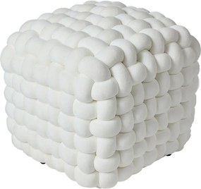 Πουφ (43x43x40) Das Home Stool line Λευκό