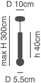 Φωτιστικό Οροφής  SE21-NM-5 ADEPT TUBE NICKEL MATT PENDANT Δ1