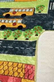 Carpet (100 x 160) Small Town - Green Multicolor