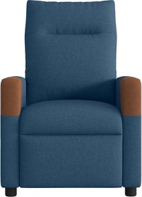 vidaXL Πολυθρόνα Μασάζ Ανακλινόμενη Μπλε Υφασμάτινη