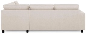 Γωνιακός Καναπές Scandinavian Choice C148, Μαύρο, Beige, 250x195x79cm, Πόδια: Πλαστική ύλη | Epipla1.gr