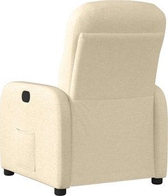 vidaXL Πολυθρόνα Ανακλινόμενη Ηλεκτρική Κρεμ Υφασμάτινη