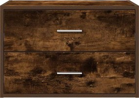 vidaXL Ντουλάπι με 2 συρτάρια Καπνιστή Δρυς 60x31x40εκ. από Επεξ. Ξύλο
