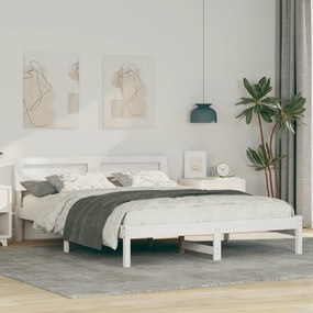 vidaXL Σκελετός Κρεβατιού Λευκό 160 x 200 cm Συμπαγές ξύλο πεύκου
