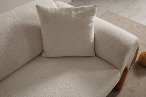 Corner Sofa-Bed Lyke Left - Cream Cream