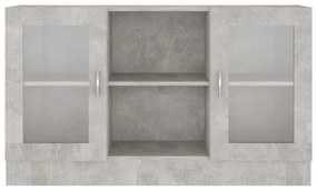 vidaXL Βιτρίνα Γκρι Σκυροδέματος 120 x 30,5 x 70 εκ. από Επεξ. Ξύλο