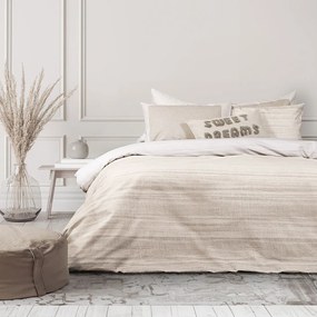 Παπλωματοθήκη Venity (Σετ 3τμχ) Beige Nima Υπέρδιπλo 220x240cm 100% Βαμβακερή Φανέλα