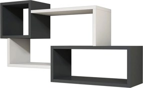 Ράφι Τοίχου Λευκό / Ανθρακί ATAPIL 90.6x20x51