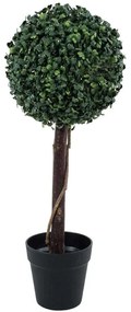 Τεχνητό Φυτό Πυξός 20405 60cm Brown-Green Globostar Πολυαιθυλένιο,Ξύλο