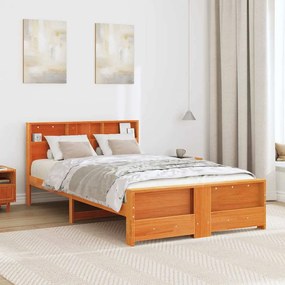 vidaXL Σκελετός Κρεβατιού Καφέ κεριού 140 x 190 cm Μασίφ ξύλο πεύκου