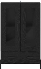 vidaXL Highboard CORONA Μαύρη Οξυά 69,5 x 31 x 115 εκ.