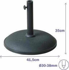 Βάση ομπρέλας Marbueno Μαύρο Στρογγυλή