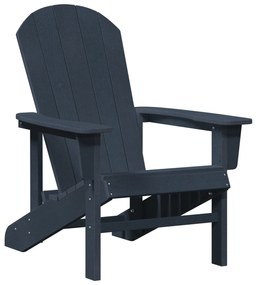vidaXL Καρέκλα Adirondack  Ναυτικό Μπλε 74x82x91 εκ. HDPE