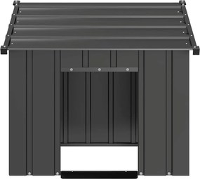 vidaXL Σπιτάκι σκύλου με οροφή 85x107x81 cm Γαλβανισμένος χάλυβας