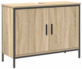 vidaXL Σετ Επίπλων Μπάνιου με ράφι με πόρτα 3 pcs Καφέ 60 x 30 x 60 cm