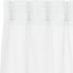 vidaXL Κουρτίνα βυσσινί 2 pcs Λευκό 175 x 140 εκ. Πολυεστέρας