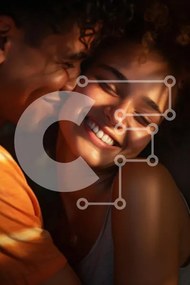 Intra Συλλεκτικό Ξύλινο Παζλ Plywood  4mm - Χαρούμενη στιγμή ανάμεσα σε ένα ζευγάρι Σε Ξύλινο Κουτί - Διαστάσεις Puzzle: 10x10 cm – 25 κομμάτια