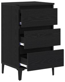vidaXL Κομοδίνο Μαύρη Δρυς 40x35x70 εκ. Επεξεργασμένο ξύλο