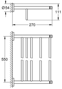 Πετσετοθήκη - Ραφιέρα Grohe New Essentials-Nikel Gualistero