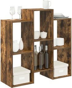 vidaXL Πλαϊνό γραφείο Καπνιστό Δρύς 90 x 30 x 90 cm