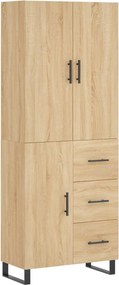 vidaXL Ντουλάπι Sonoma δρυς 69,5 x 34 x 180 εκ. από Επεξεργασμένο Ξύλο