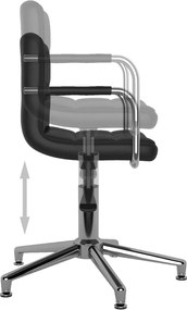 vidaXL Καρέκλες Τραπεζαρίας Περιστρεφόμενες 2 τεμ. Μαύρες Συνθ. Δέρμα