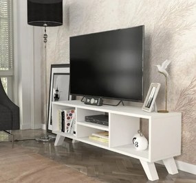 Stewehome Σύνθετο Τηλεόρασης 4 Ράφια / Λευκό 125x29.5x41 cm