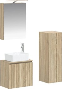 vidaXL Σετ Επίπλων Μπάνιου 4 pcs Sonoma Δρυς