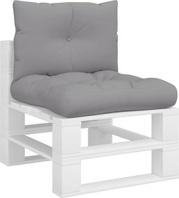 vidaXL Μαξιλάρια Παλέτας 2 τεμ. Γκρι Υφασμάτινα