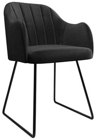 Καρέκλα Comfivo 102, Μαύρο, 78x46x56cm, 9 kg, Ταπισερί, Μεταλλικά, Μπράτσα | Epipla1.gr