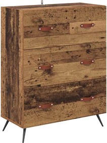 vidaXL Υψηλός Ντουλάπι με Ράφι 2 pcs Παλιό ξύλο Επεξεργασμένο ξύλο