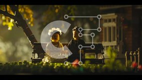 Intra Συλλεκτικό Ξύλινο Παζλ Plywood 4mm - Φιγούρια Lego με νυφική ενδυμασία σε πάγκο πάρκου Σε Ξύλινο Κουτί - Διαστάσεις Puzzle: 10x10 cm – 25 κομμάτια