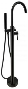Μπαταρία Μπάνιου Επιδαπέδια Artemis S12323-N Black Mat Karag Metal
