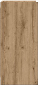 vidaXL Πλαϊνό γραφείο Artisan Δρυς 40 x 36 x 80 εκ Επεξεργασμένο Ξύλο