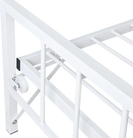 Κρεβάτι-Καναπές Remmie pakoworld μέταλλο λευκό 90x190εκ