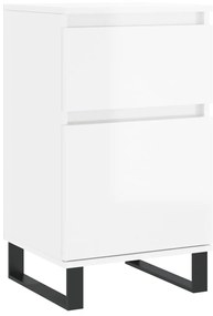 vidaXL Ντουλάπια 2 τεμ. Γυαλιστ. Λευκό 40x35x70 εκ. από Επεξεργ. Ξύλο