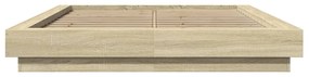 vidaXL Πλαίσιο Κρεβατιού Sonoma Δρυς 140x200 εκ. Επεξεργασμένο Ξύλο