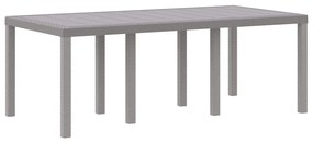 vidaXL Σέτ φαγητού για κήπο 7 pcs Ανοιχτό γκρι Rattan Polt
