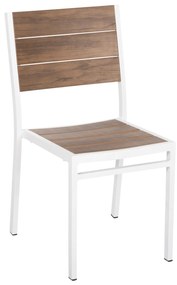 Καρέκλα SAGA C6063.01 Αλουμινίου Λευκή με Polywood 46x52x86Υεκ. 46x52x86 εκ.