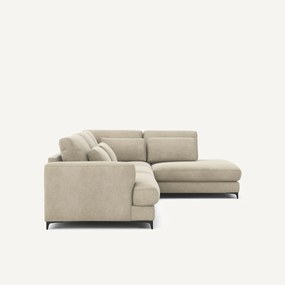 Γωνιακός καναπές-κρεβάτι, δεξιός, λινό βελούδο, Marsile