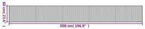 Χαλί Ορθογώνιο Σκούρο Καφέ 60 x 500 εκ. Μπαμπού - Καφέ