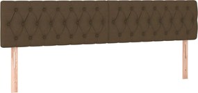 vidaXL Κεφαλάρια Σκ. Καφέ 180x7x78/88 εκ. Ύφασμα