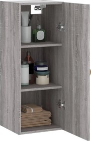 vidaXL Ντουλάπι Τοίχου Γκρι Sonoma 34,5 x 34 x 90 εκ.