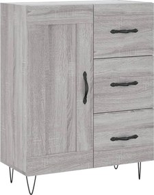 vidaXL Ντουλάπι Γκρι Sonoma 69,5 x 34 x 180 εκ. Επεξεργασμένο Ξύλο