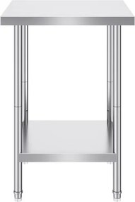 VEVOR Stainless Steel Work Prep Table Commercial Worktable Food Prep 24x24x34in