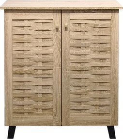 Παπουτσοθήκη-ντουλάπι Mantam pakoworld 12 ζεύγων sonoma 78x34x87εκ