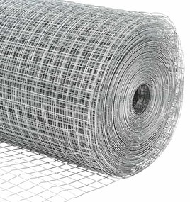 vidaXL Συγκολλητός φράχτης από σύρμα Ασημί 0.8 x 50 μ